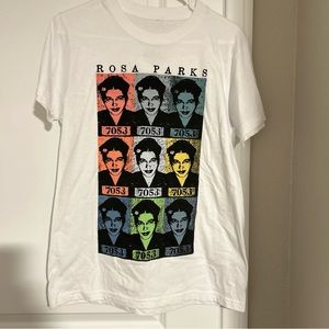 Rosa Parks 7053 Men's White Mugshot T-Shirt